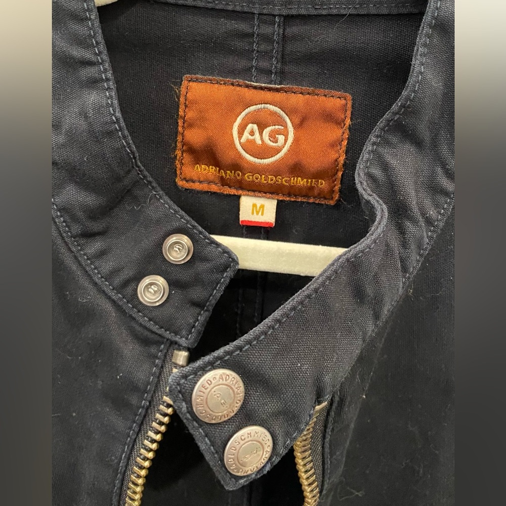 AG Adriano Goldschmied Men’s Black Cotton Jacket Size M